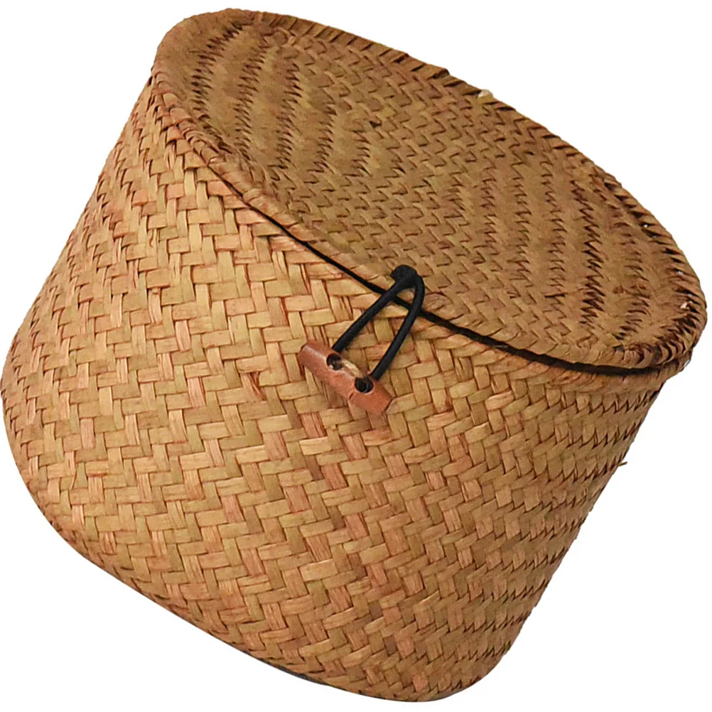 

Storage Basket Baskets Woven Rattan Organizer Box Toilet Paper Stand Decorative Bins Fruit Shelves Shelf Lid Round Tray