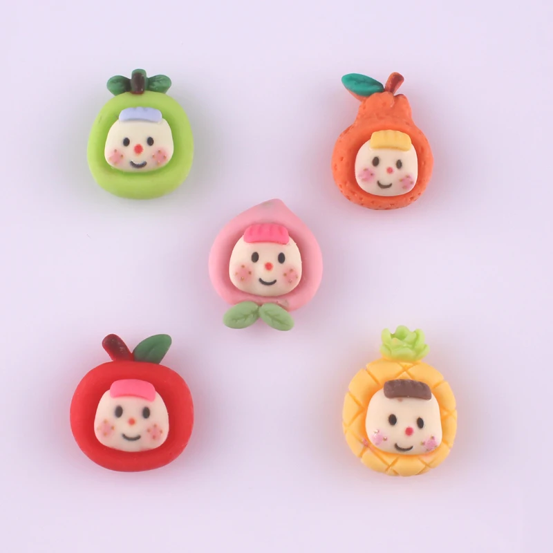 

10 шт. небольшие фрукты с плоской задней стороной, резиновый кабошон, веревка для волос, Декор для дома, аксессуары для рукоделия