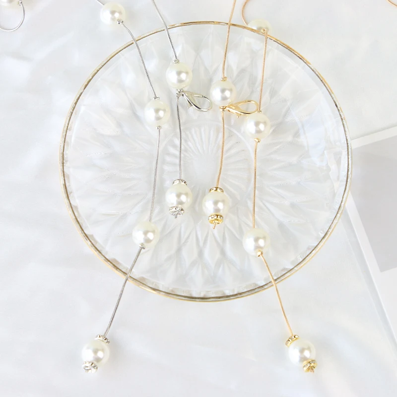 Модный элегантный цепочечный пояс для женщин с жемчугом, регулируемый, длинный, тонкий, талия.