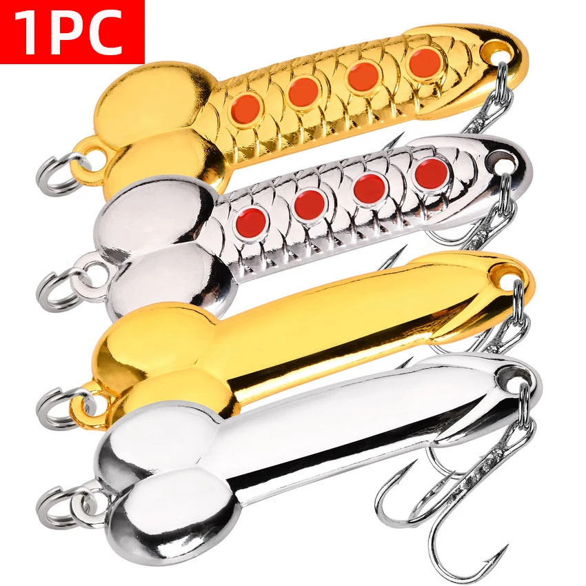 1 шт. Золотая Серебряная металлическая блесна для окуня и щуки искусственная