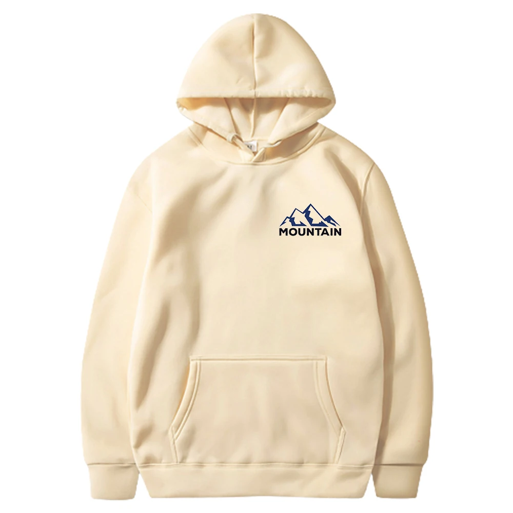 

Autumn and Winter Leisure Fitness Sports Adult Men's Hoodie Creative Mountain Pattern 2D Printed Warm Fleece Sweater