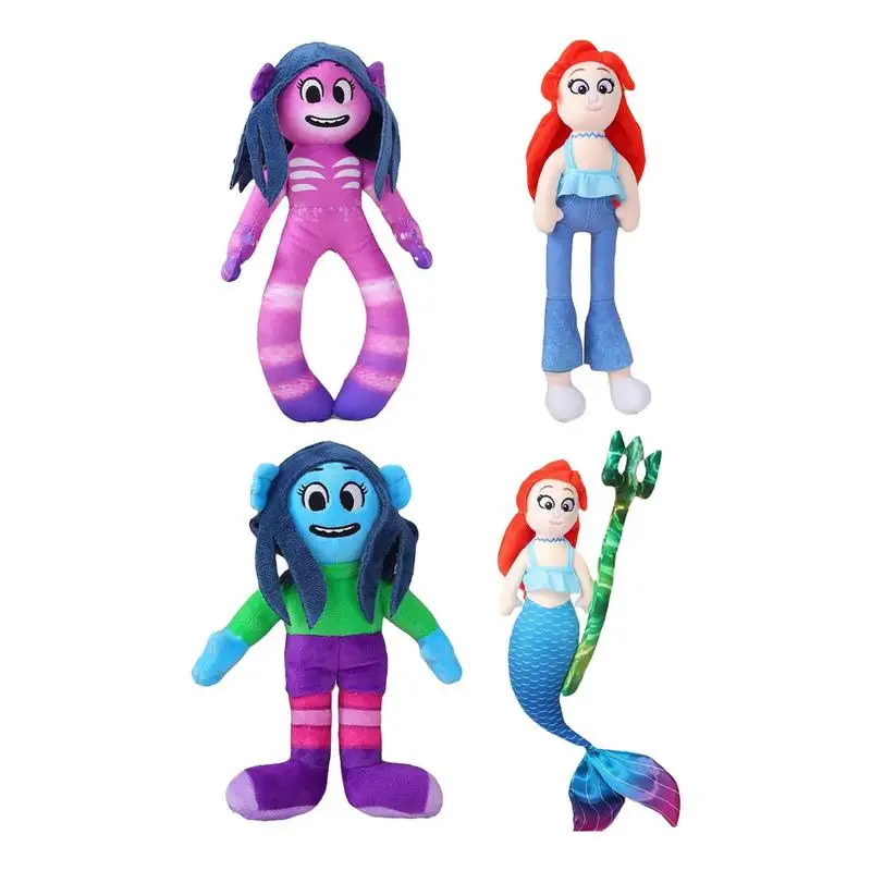 

Cartoon Soft Mermaid Toy 25-40cm Collection Plushie Doll Stuffed Animation Plushie Kraken Mermaid Doll For Fans Sofa Decor Gift