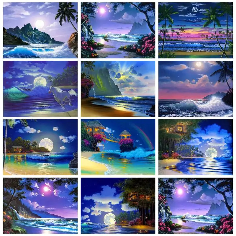 CHENISTORY самодельная масляная краска для взрослых на холсте рамка акриловая по