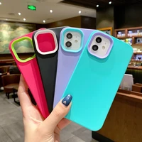 shockproof warm color soft silicone phone case for iphone 13 12 11 pro xr xs max x 7 8 plus protective matte back cover shell