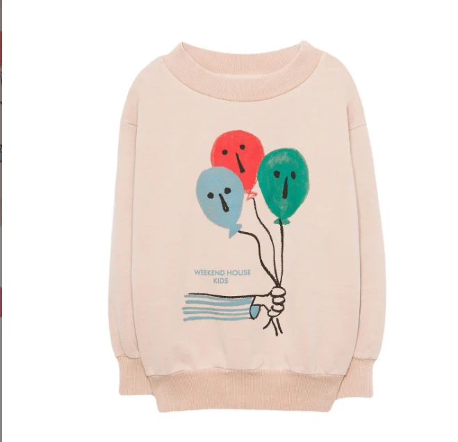 Детский трикотажный пуловер с принтом на зиму/осень