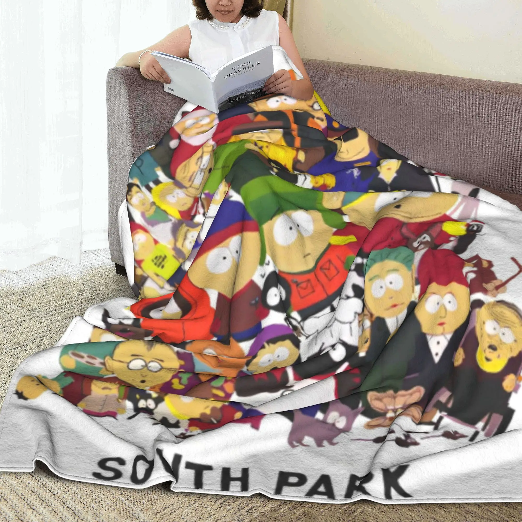 Southes мультфильм парки ролевая игра вязаные одеяла флисовые милые забавные теплые