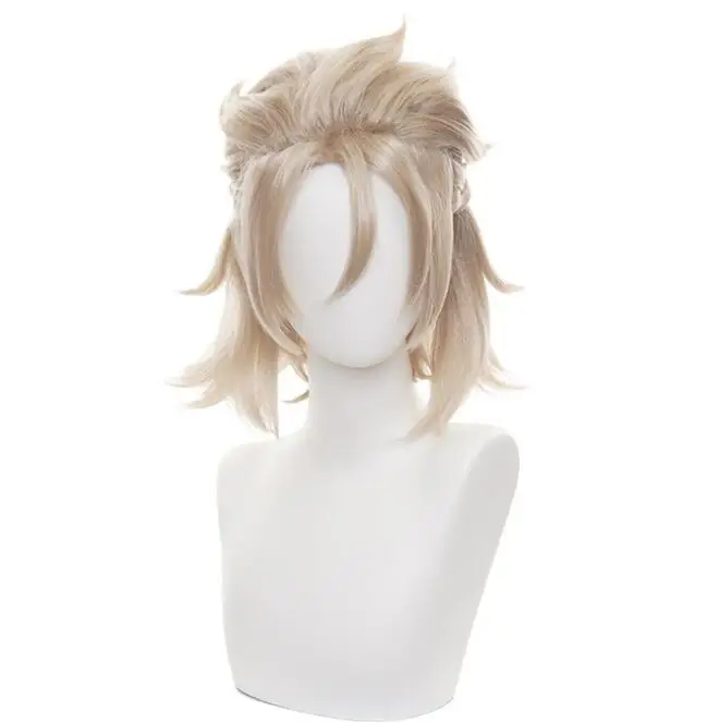 

Wig Cosplay Anime Game Genshin Impact Albedo Braided Costume Heat Resistant Hair Men Women Short Wigs