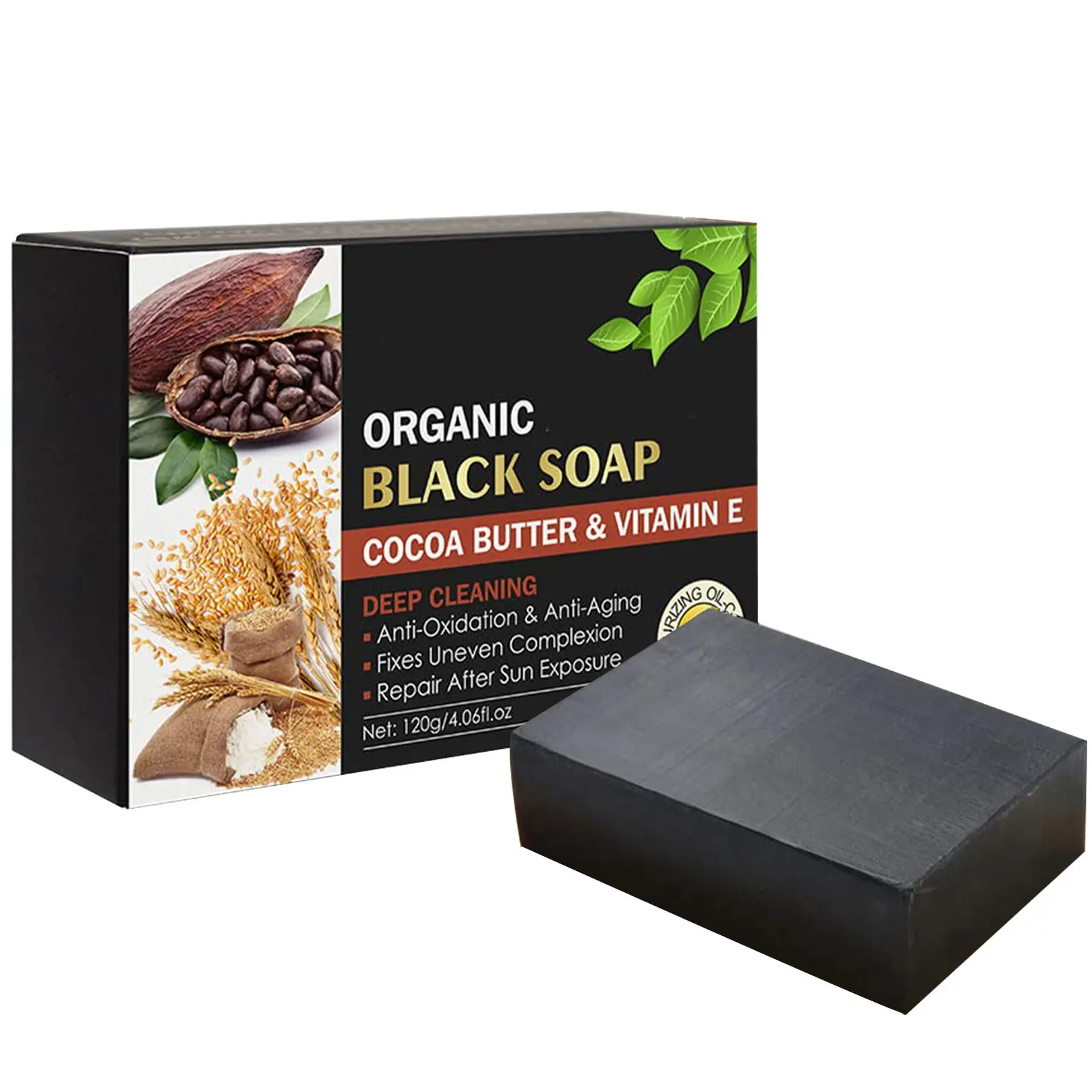 

Soap Bar Black Cocoa Butter Blackhead Black Soap With Vitamin E Bubbly Rich Skin Oil Control Soap For All Skin Types Face Body