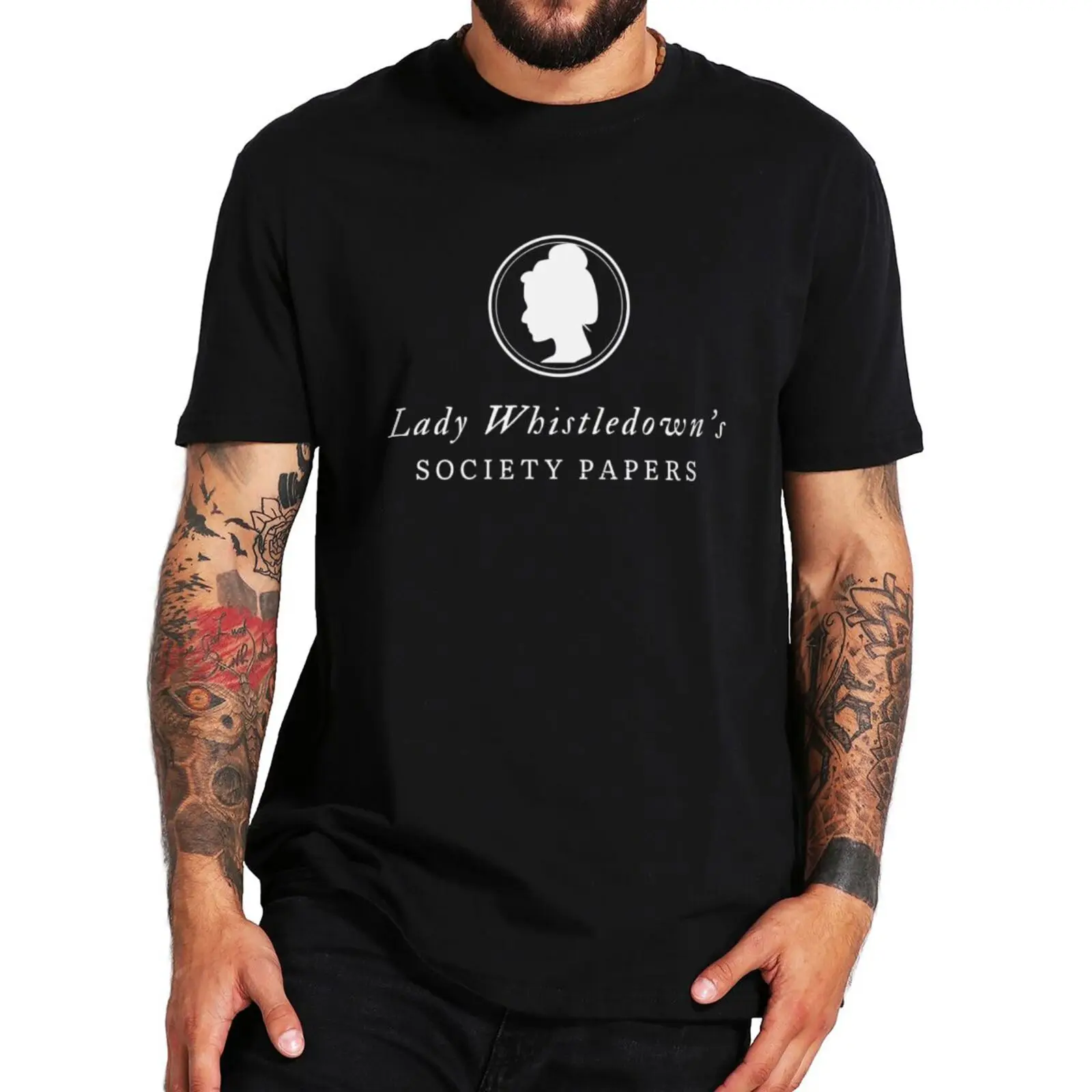 

Lady Whistledown's Society Papers T Shirt Bridgerton 2022 Romance Drama TV Series Classic Tee Shirt 100% Cotton Homme Camiseta