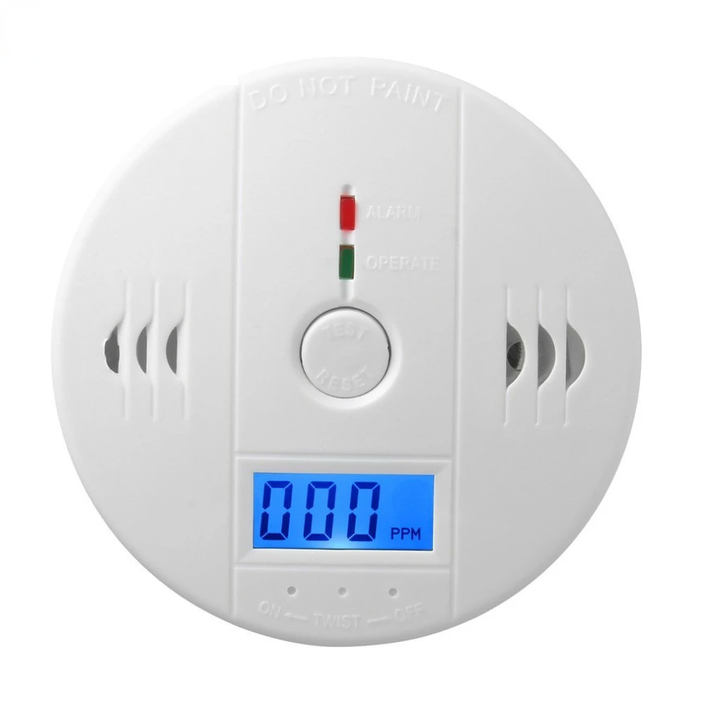 Enlarge Sensitive Home CO2 Sensor Detector Wireless CO Carbon Monoxide Poisoning Smoke Gas Sensor Warning Alarm Detector LCD Indicator