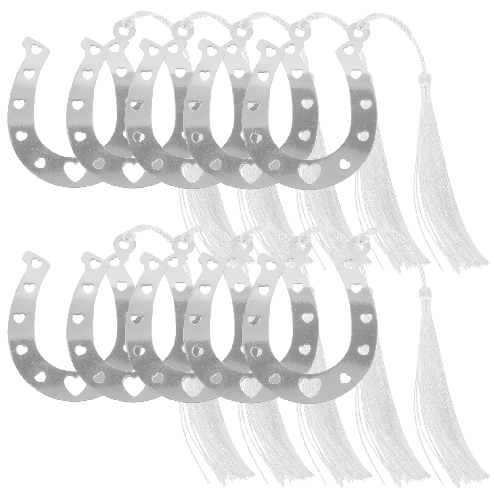 

10 Pcs Hanging Craft Decor Stainless Steel Ornament Home Decoration Metal Horseshoe Lovers Decorations