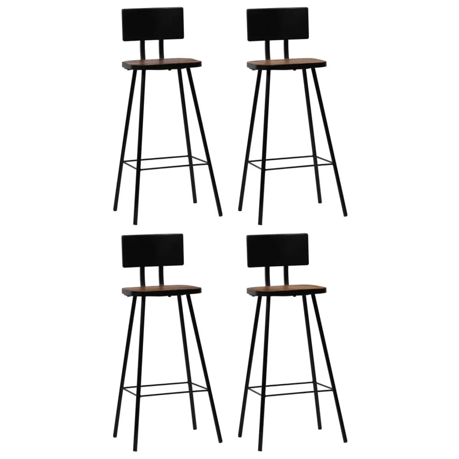 

Bar Chairs 4 pcs Solid Reclaimed Wood
