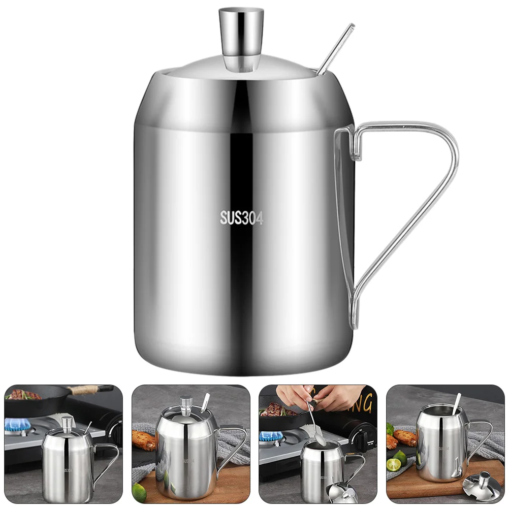

Stainless Steel Oil Can Kitchen Vinegar Bottle Multi-purpose Seasoning Bottle