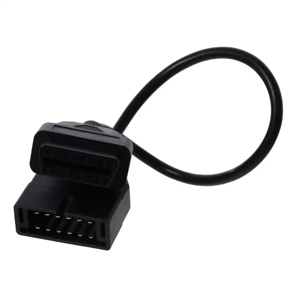 Металлический и пластиковый OBD1 12 Pin к OBD2 16 15 7 дюйма в длину черный Диагностический