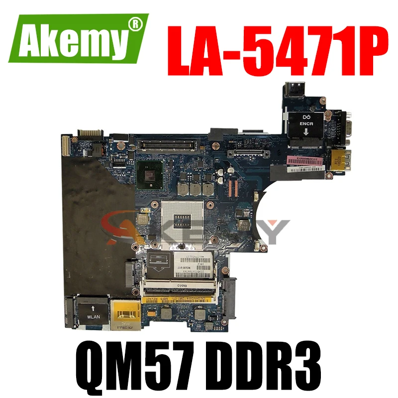 

Akemy laptop Motherboard For DELL Latitude E6410 CN-08885V 08885V LA-5471P MAIN BOARD QM57 DDR3 free cpu