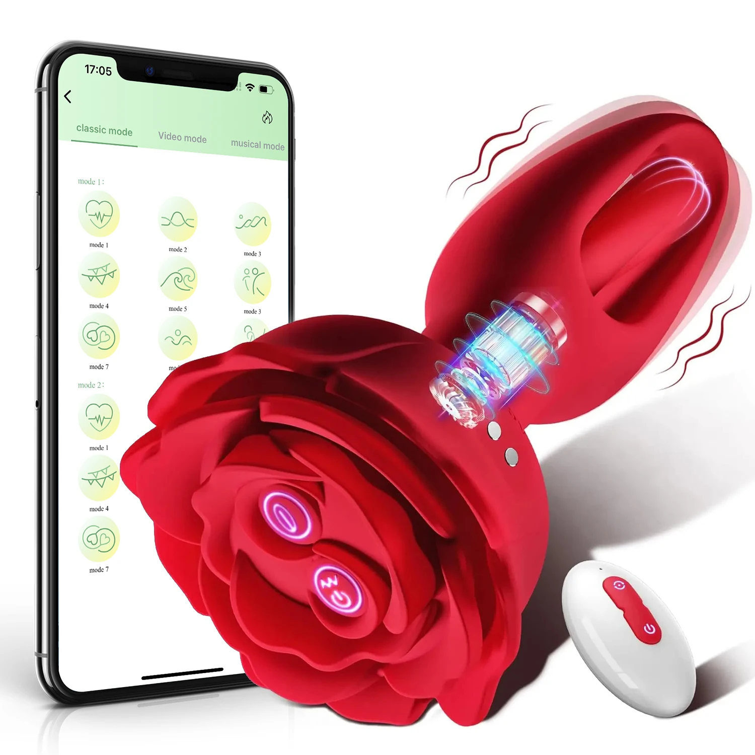 Анальный вибратор Kushor с дистанционным управлением вибрационный массажер