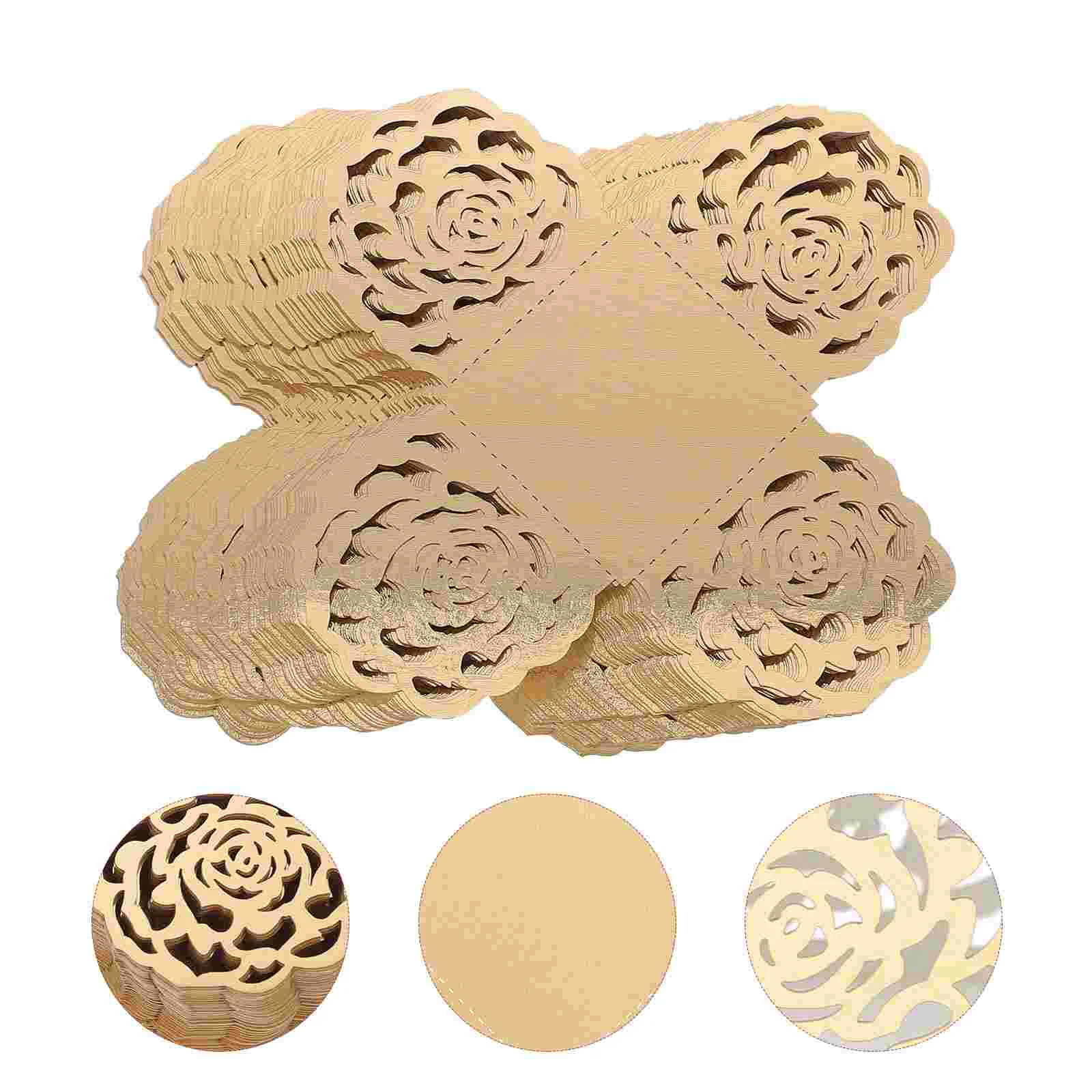 

100 Pcs Chocolate Tray Candy Wrappers Paper Packaging Caramels Precut Truffle Bride Cups