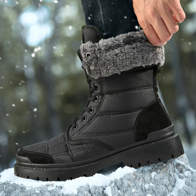 New Winter Snow Boots Women Men Waterproof Hiking Boots Warm High Top Outdoor Sports Shoes Non-slip Hunting Boots Big Size 38-48
