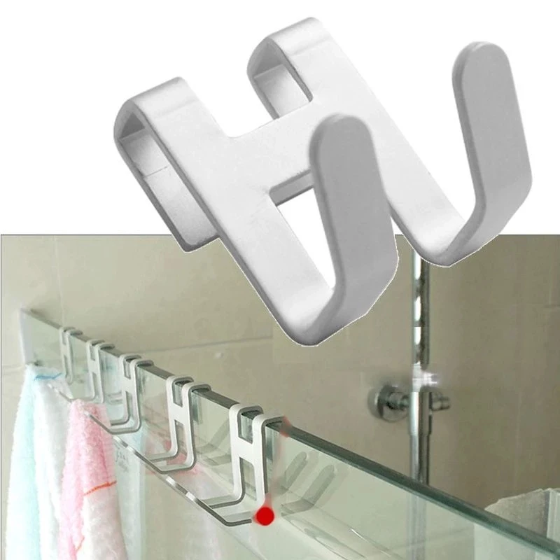 

1 Pcs Space Aluminum Door Hook H Shape Hanging Bathroom Kitchen Storage Rack Shower Towel Bag Tableware Organize Hardware