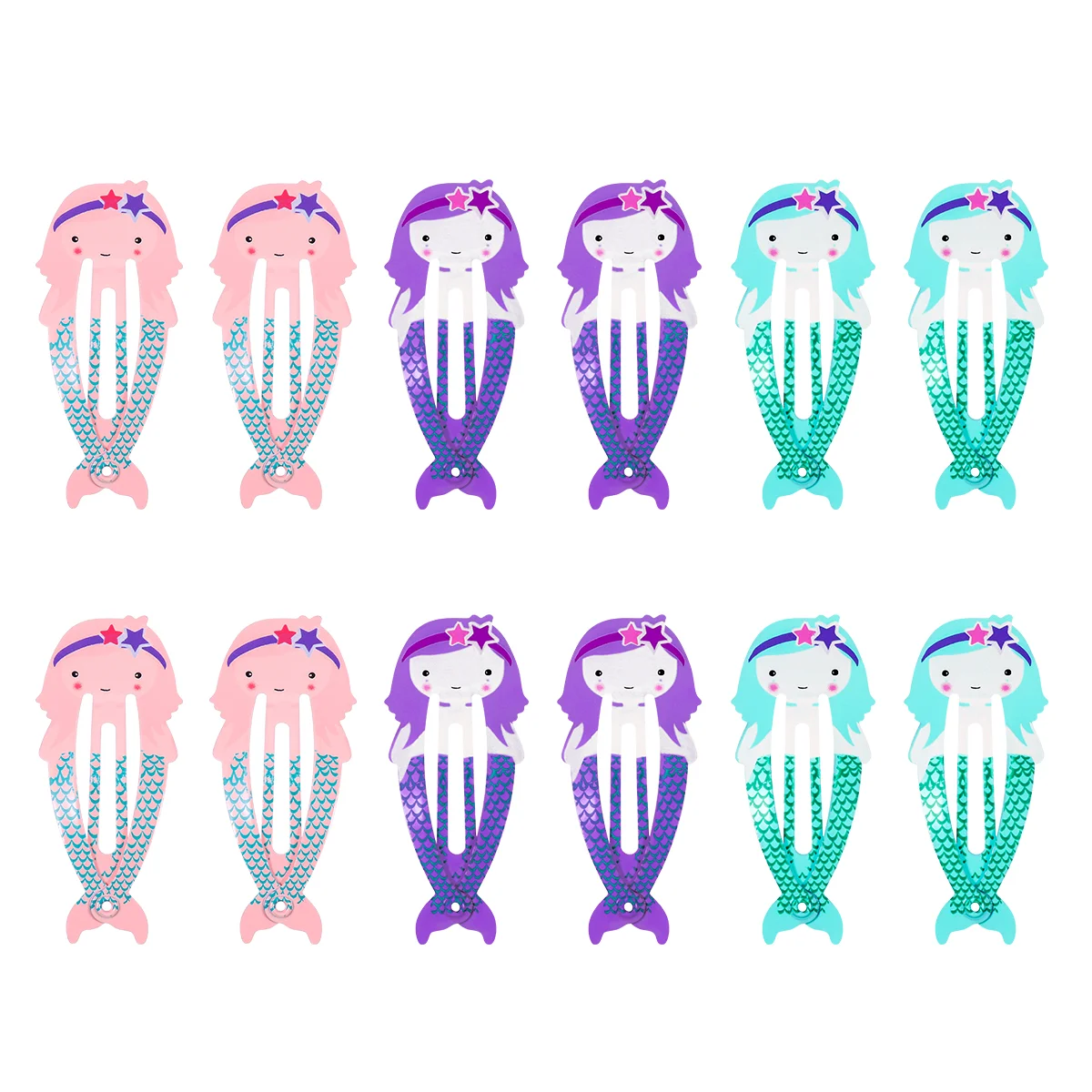 

Hair Clips Girlsaccessories Snap Clip Cute Metalcolorful Animal Fruit Mermaid