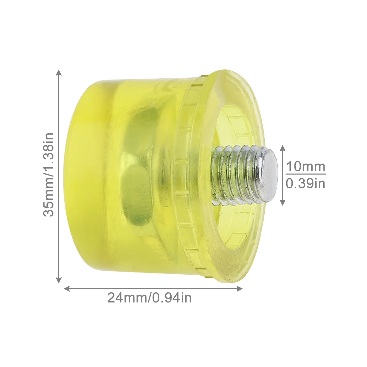 

Резиновый молоток 25 мм / 30 мм / 40 мм, двусторонний нейлоновый молоток для окон с круглой головкой и нескользящей ручкой, ручной инструмент «сделай сам»