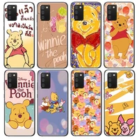 disney cute winnie the pooh cover for samsung galaxy a52s a72 a71 a52 a51 a12 a32 a21s a73 a13 a53 4g 5g tpu black phone case