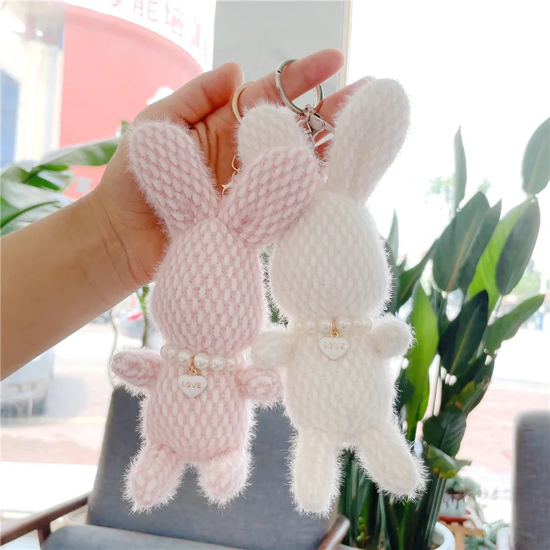 

Милая кукла-кролик из бутика, 18 см, мягкая хлопковая плюшевая игрушка-животное, подвеска в виде сумки, подарок на день рождения для девочки