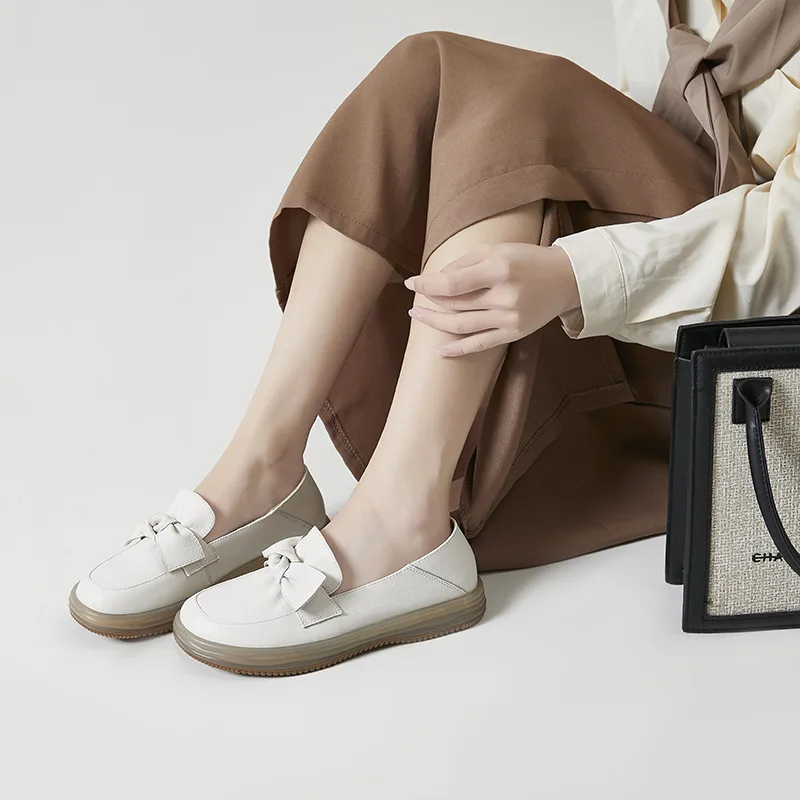 

Genuine Leather Platform Shoes Woman Sneakers Casual Luxury Sneakers Women Designer Shoes Ladies Flat Heels Tennis Female