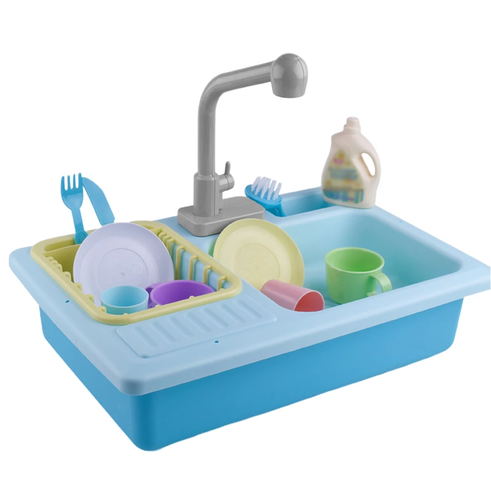 

Housework House Play With Rotatable Faucet Kitchen Sink Toy Set Pretend Game Utensils Children Enducational Non Toxic Kids Gift