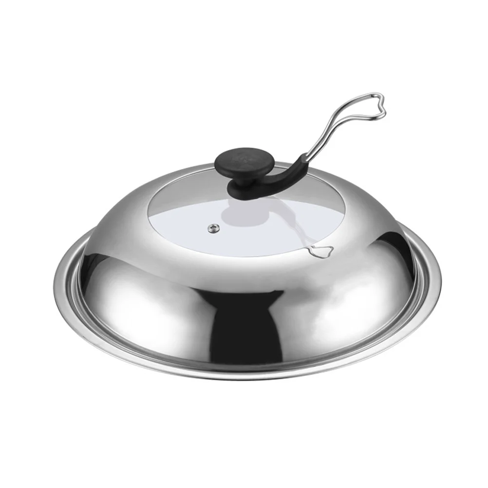 

Cover Lid Pan Pot Lids Frying Universal Dome Replacement Cooking Stainless Basting Steel Covers Skillet Griddle Wok Cast