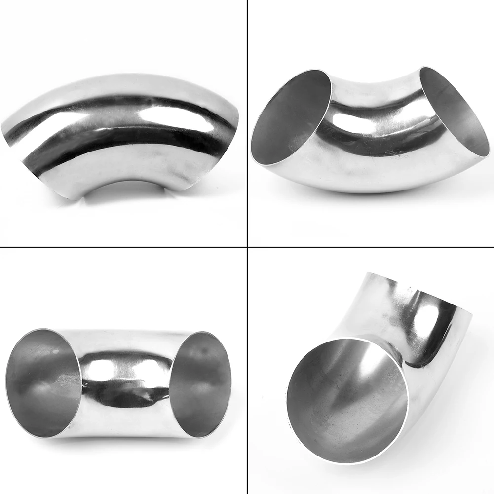 Smoke Exhaust Pipe Stainless Steel Elbow Bending Radius 1.5D 90° Degree System 34-102mm Welding Connecting Chimney |