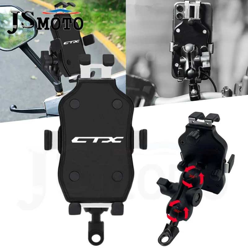 Phone Holder For Honda CTX 700 750 CTX700 CTX750 CTX700N Motorcycle Mobile phone Holder Bike Handlebar Clip Stand Mount Bracket