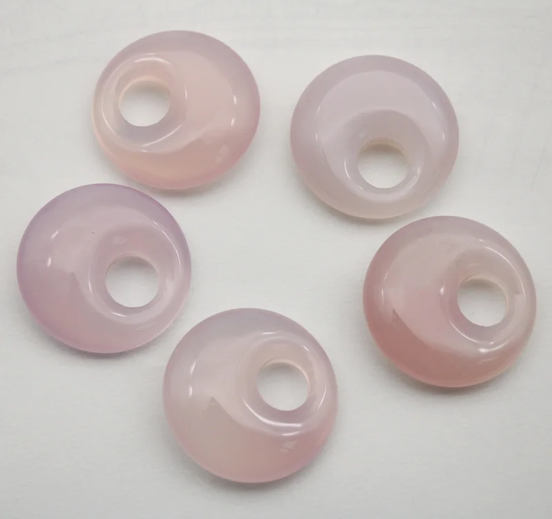 Подвеска в виде пончика из натурального розового агата 15 шт./лот 30 мм - купить по