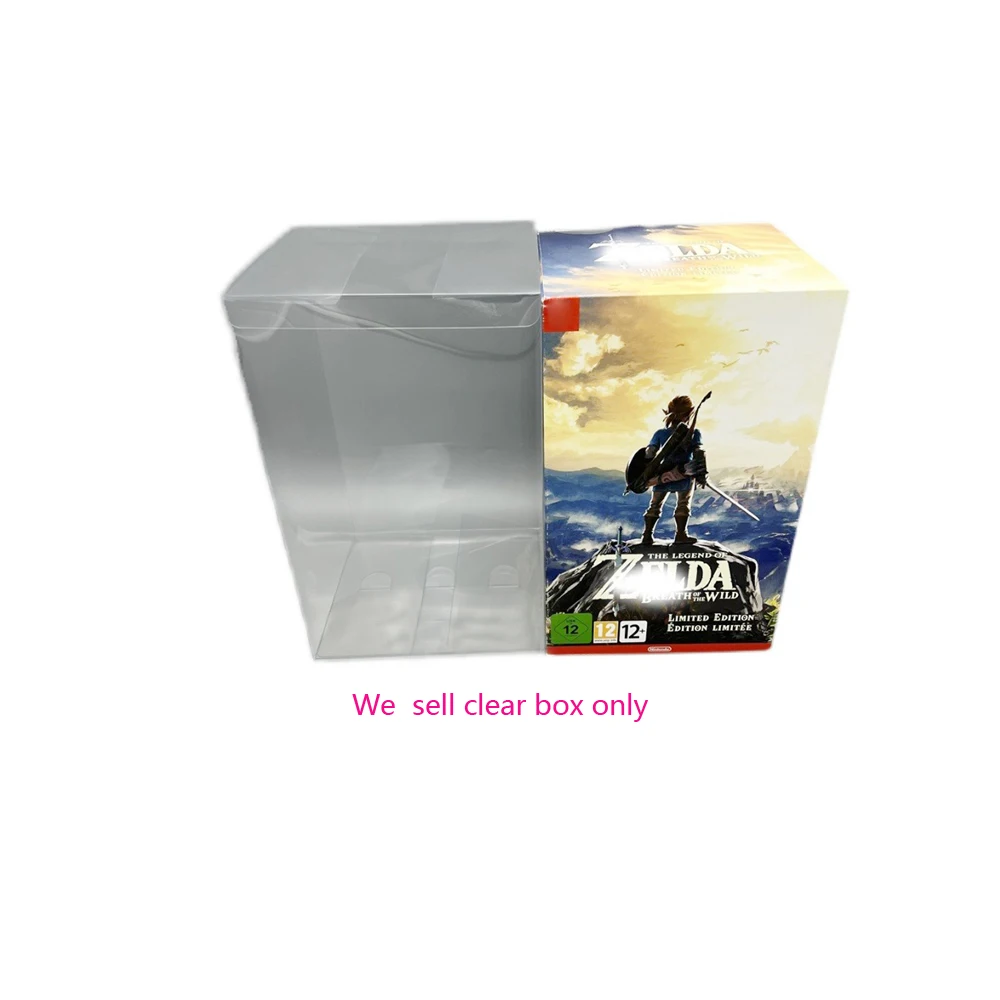 

Transparent clear PET cover For Switch NS The Legend of Zelda: Breath of the Wild game storage display box collect case