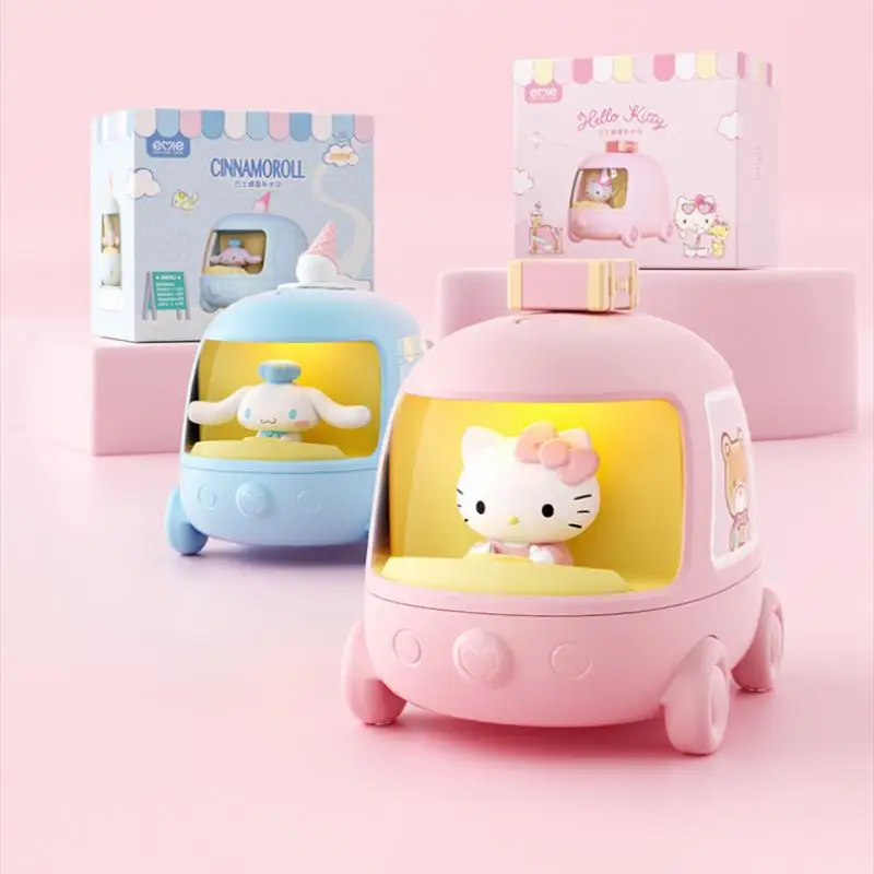 

Милый увлажнитель воздуха в форме автобуса Kawaii Sanriod Anime Hobby Kitty Cinnamoroll, ночсветильник, маленький гидратор, подарок для девушки