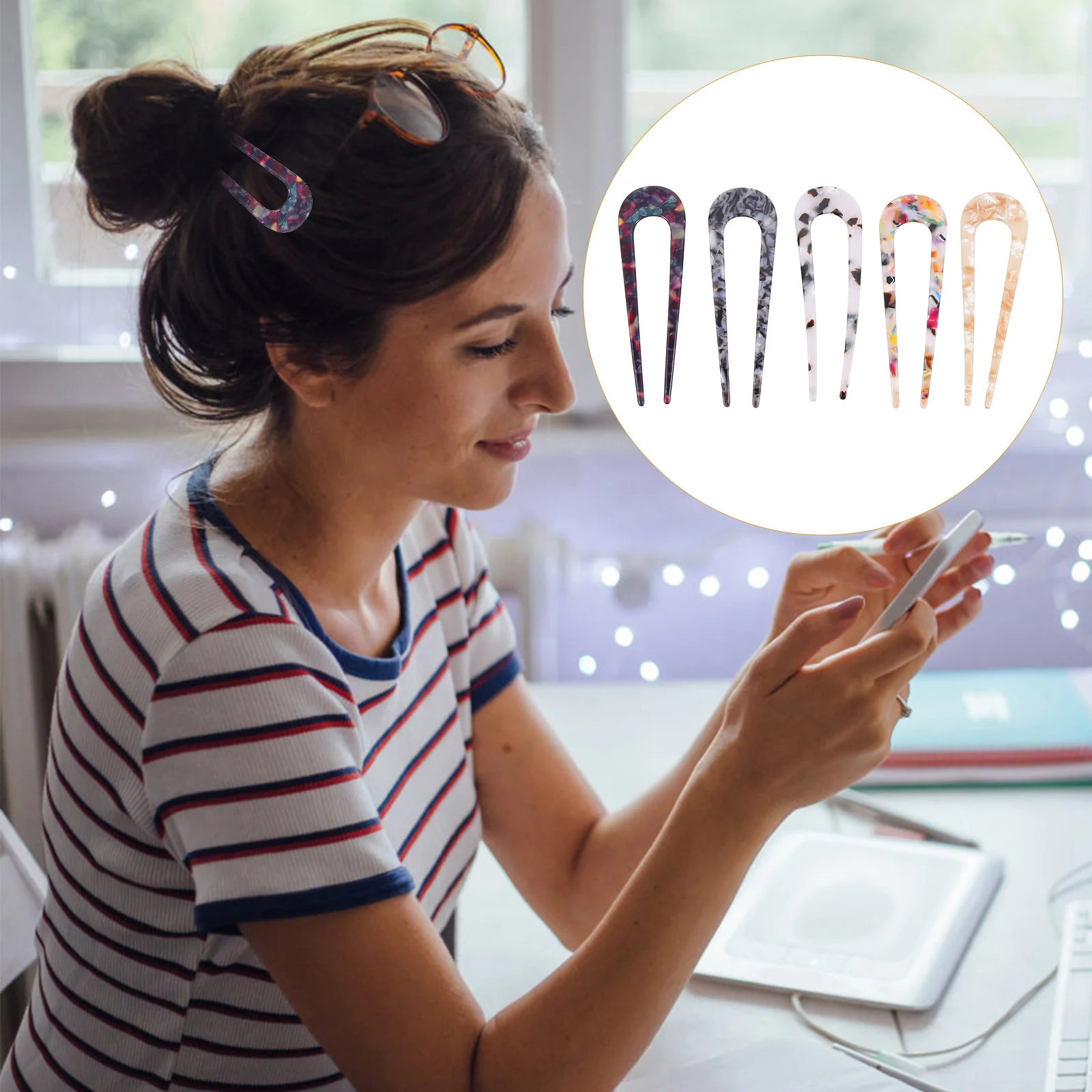 

Hair U Shaped Clips Fork Frenchpin Chignonsticks Stick Shape Style Prong Hairpins Women Accessories Forks Updo Headdress