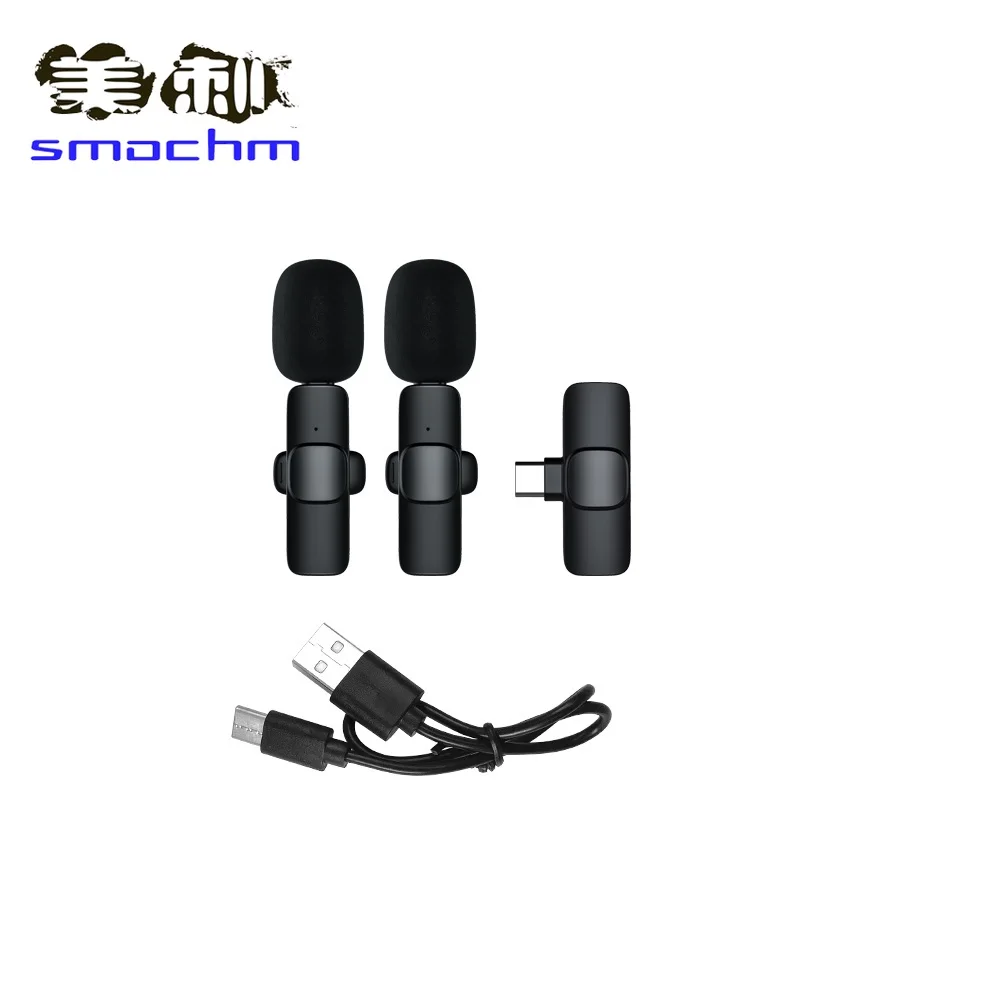 Петличный микрофон Smochm S2 беспроводной портативный мини-микрофон с зажимом для