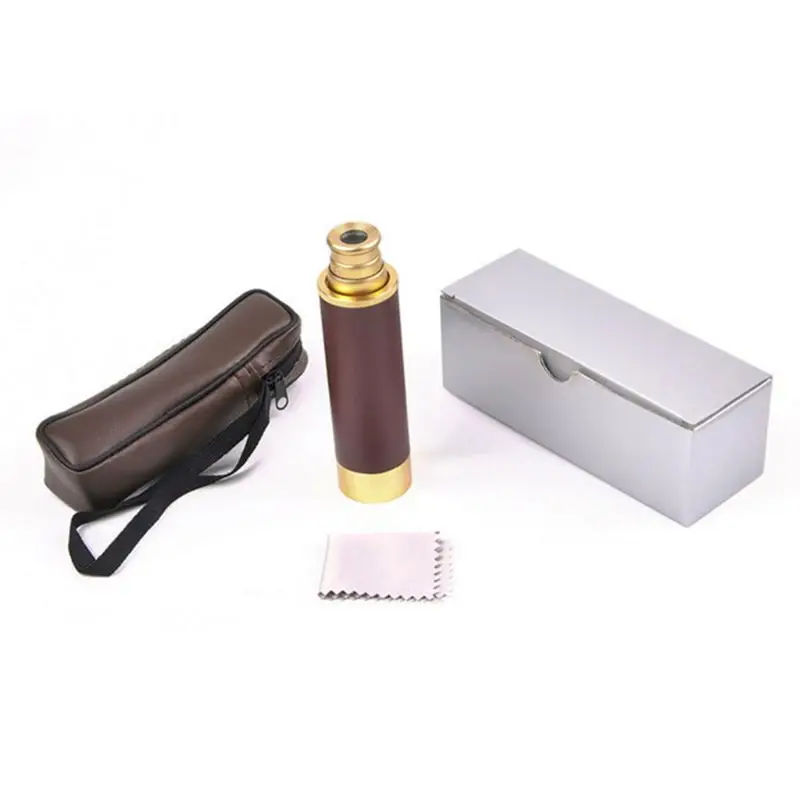 

Пиратский телескоп Монокуляр 25x30 раз оптика латунь для HD Spyglass Out E56D