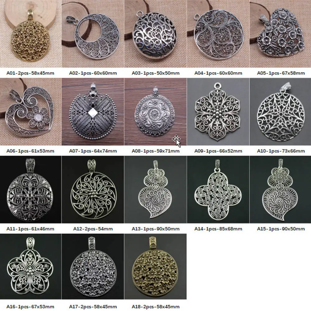

New Arrival Large Flower Pendant Charms For Jewelry Making Gifts For Women