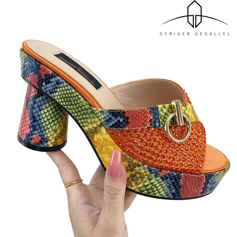 2023 Nigerian Sandals Platform Shoes Ladies Party High Heel Open Toe Luxury Wedding Ladies High Heels Sandals Summer