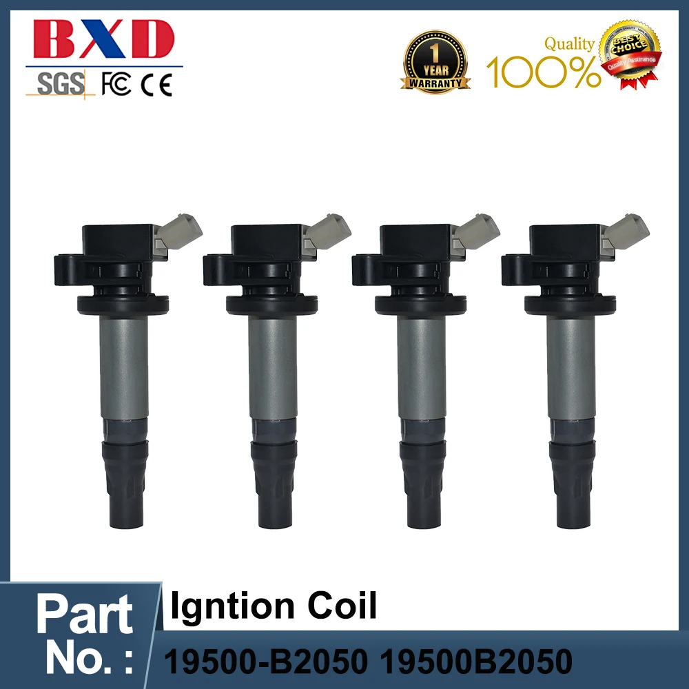 

High Quality 1/4PCS Ignition Coil 19500-B2050 19500B2050 For Toyota Pixis Daihatsu Cuore VII Sirion M3 1.0L 1.3L 1.5L (2005-)