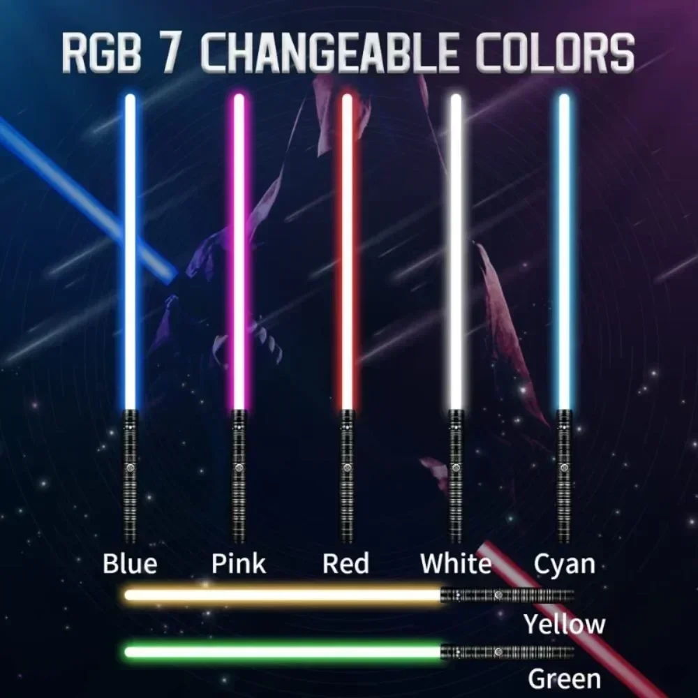Металлический Лазерный Меч RGB С Подсветкой 7-цветный Звуковой Сигнал FX