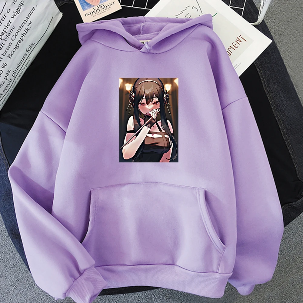 

Japanese Anime Spy X Family Hoodie Manga Yor Forger Sexy Waifu Mens Clothing Print Pullover Unisex Hooded Long Sleeve Sweatshirt