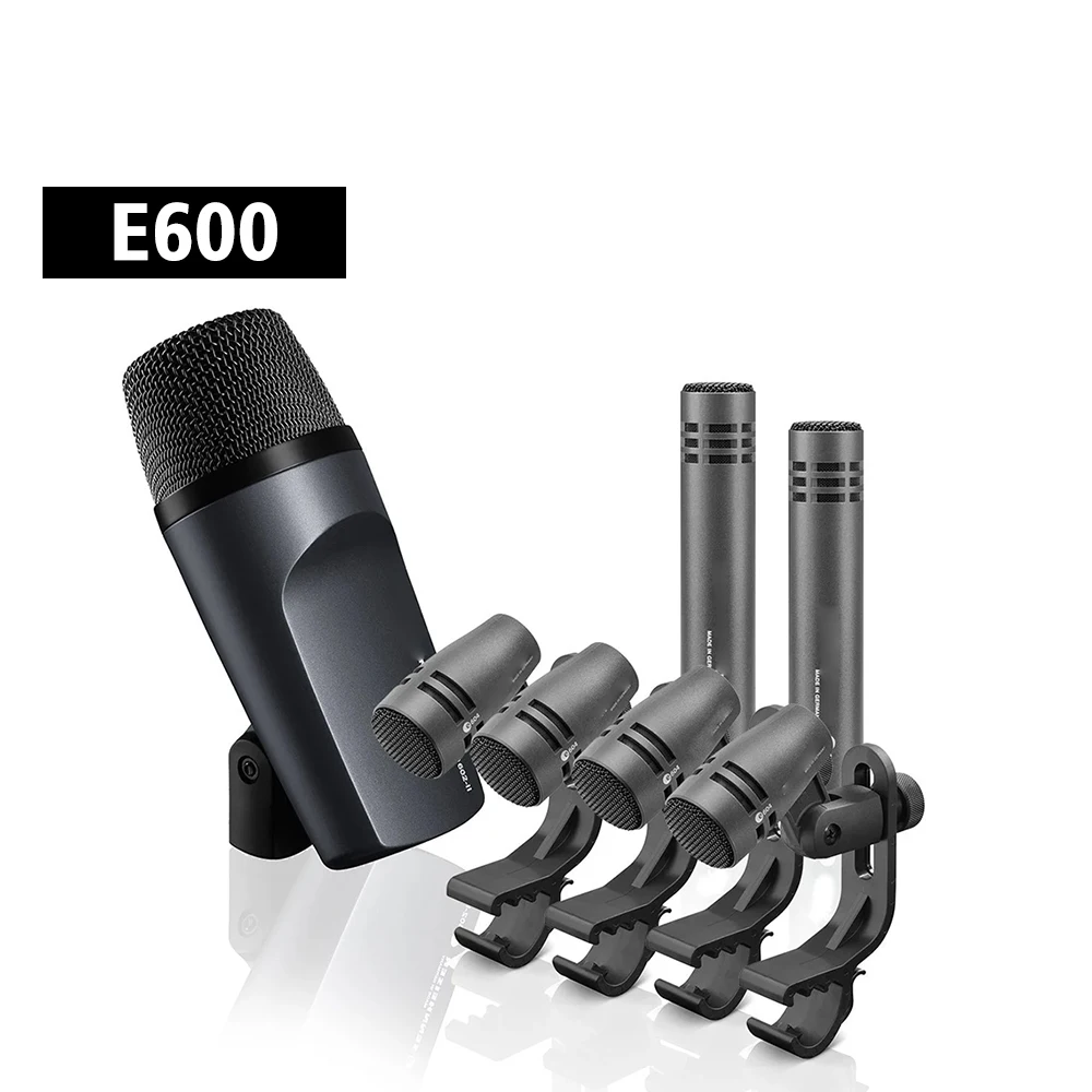 

MICSOUNG Drum Kit E600 Drum Microphone Package, They can be used to mike a drum set in several applications for studio recording