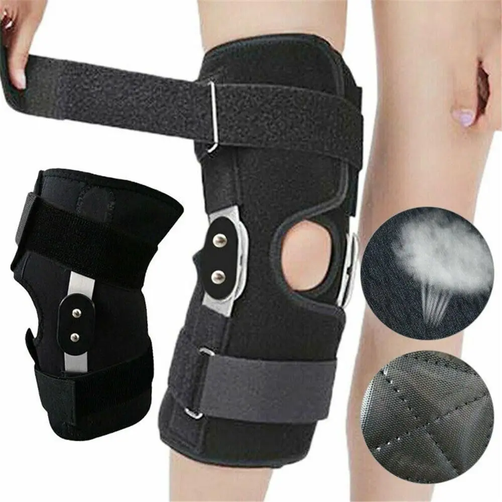 

New Dual Hinged Knee Guard Arthritis Support Brace Strap Wrap Support Stabilizer