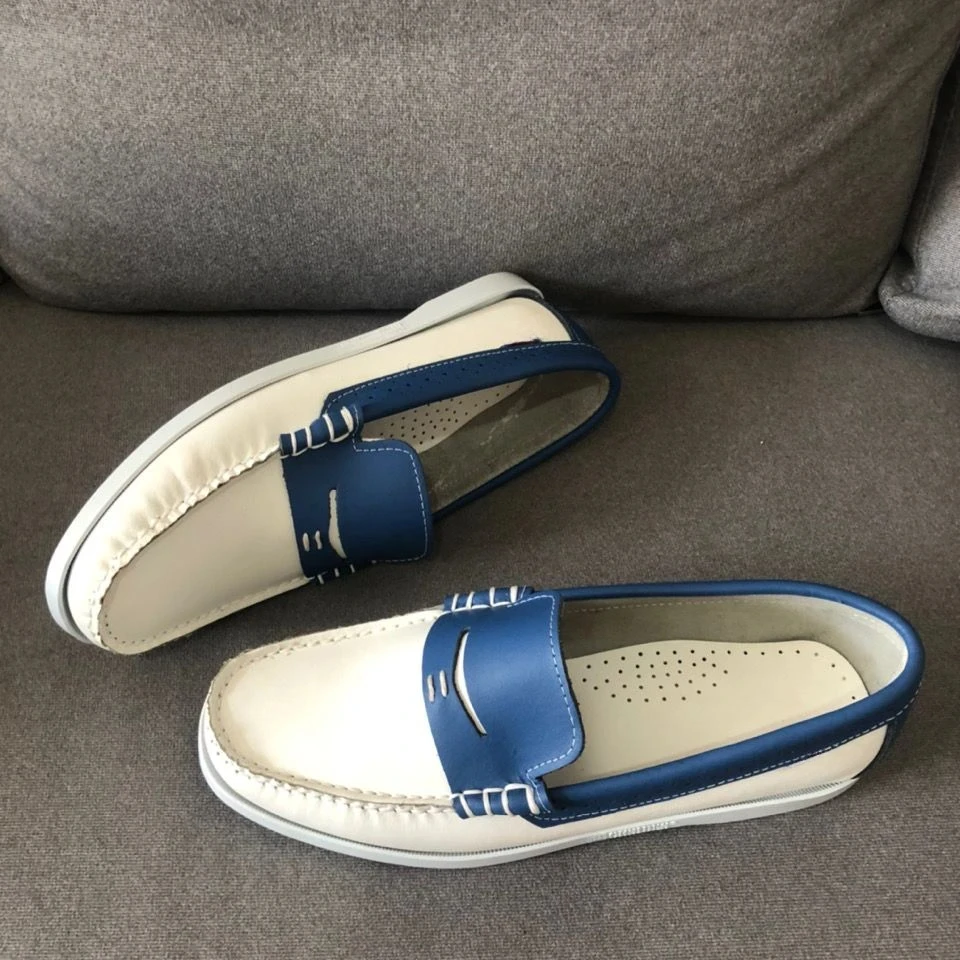 Мокасины для мужчин обувь вождения из натуральной кожи ретро-лодочки ручной