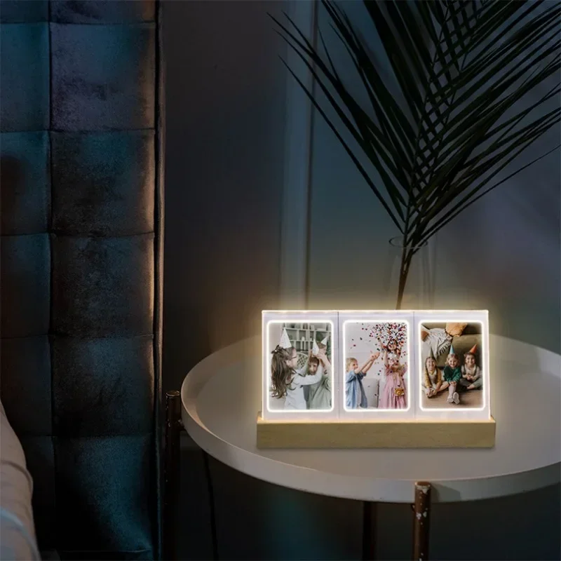 3 дюймовая креативная фоторамка в 1 акриловая светодиодная для фотоаппарата Fujifilm