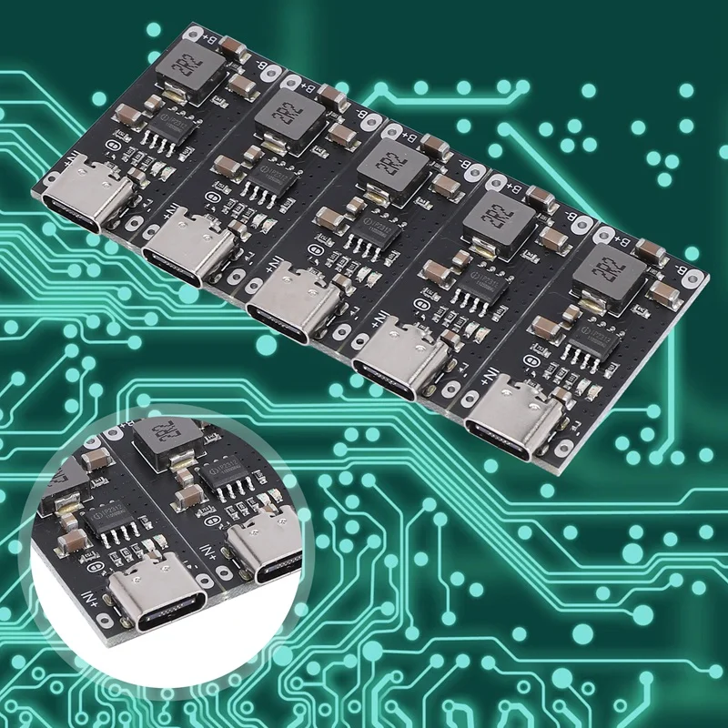 5 шт. Тип C USB полимерная Тройная литиевая батарея быстрая зарядка плата входного
