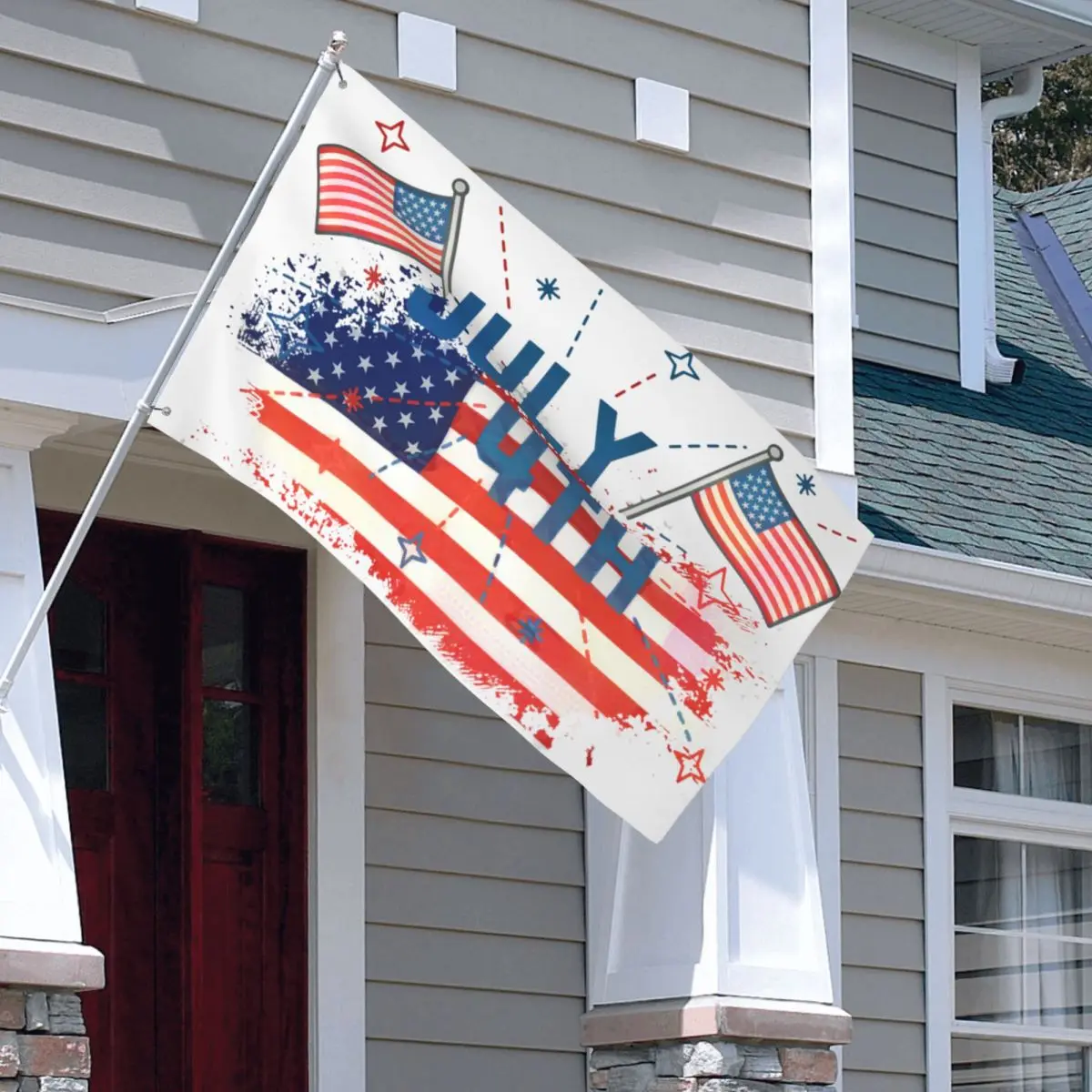 Празднование Дня коломбуса наружный баннер мультяшный фокус или желание