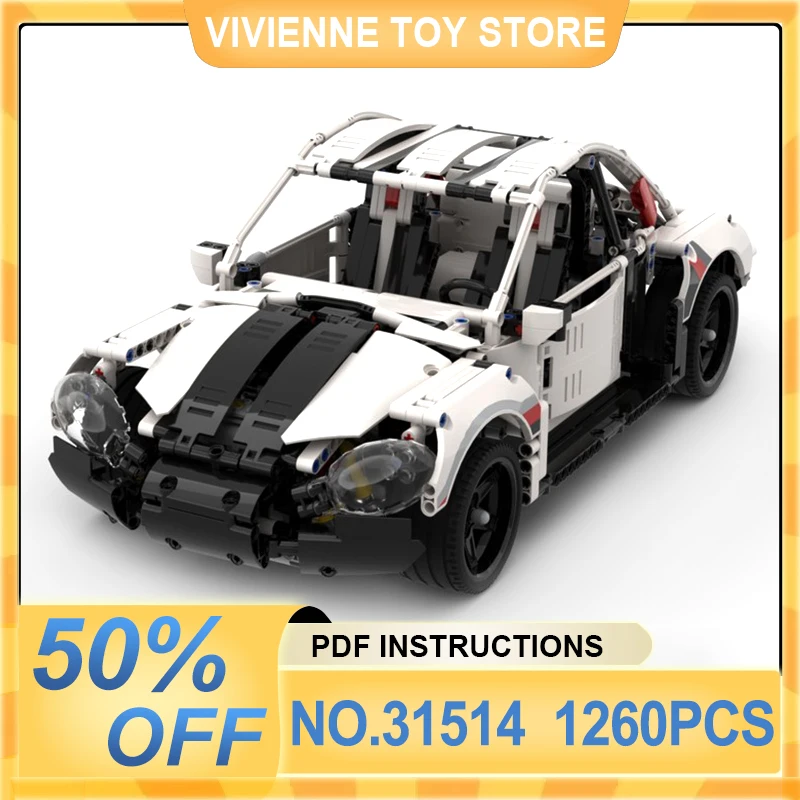 MOC-31514 технический Супер спортивный автомобиль 1260 шт. строительные блоки